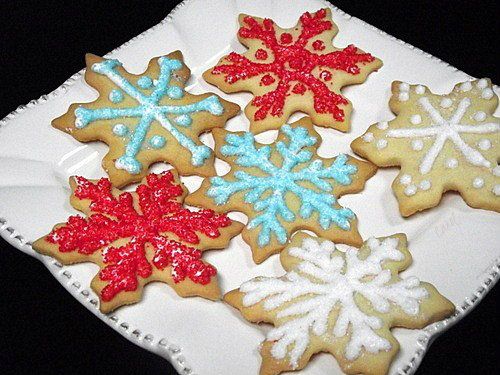 /><br/> <br/> I love recipes that you can easily swap out ingredients for to create something new. That's how it is with the Gingerbread Men recipe I used this year. With all the different flavors of instant pudding on the market-I have a kaboodle of flavor variations for any occasion that I want to make cut out cookies for.<br/> <br/> Along with the Gingerbread instant pudding I snagged this year, Jell-O also offered Candy Cane instant pudding. You'd better believe I grabbed some boxes of that too. I knew just what I wanted to make with it.<br/> <br/> I love adding snowflake cookies to a Christmas cookie tray. Last year I did them in gingerbread-this year I opted for peppermint.<br/> <br/> I used the same recipe as the Gingerbread Men and Reindeer, swapped the brown sugar for granulated sugar, used the Candy Cane instant pudding and to be sure I had enough peppermint flavor, added peppermint extract along with a touch of vanilla.<br/> <br/> I made the dough ahead of time, formed it into a disk, wrapped it in plastic wrap and put it in the refrigerator. All I had to do on cookie baking day was take it out of the refrigerator and leave it a few minutes on the counter for it to warm up a bit. The scraps rerolled nicely so there was no dough wasted.<br/> <br/> I'm not great at rolling cookies the same thickness so some came out a little thinner-which made them crispy. That's OK with me. The ones I did manage to get 1/8